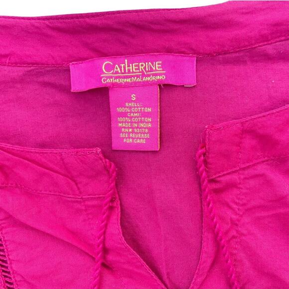 Catherine Malandrino Pink Cotton Tassel Hem Boho Dress - Size Small - Picture 4 of 10